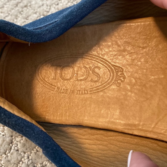 Men’s Blue Suede Tod’s Loafers - Size 11 - Picture 3 of 5